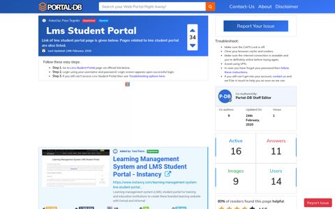 Lms Student Portal
