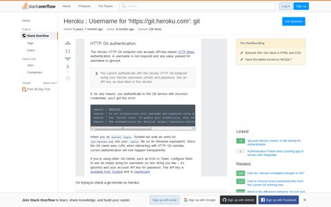 Heroku : Username for 'https://git.heroku.com': git