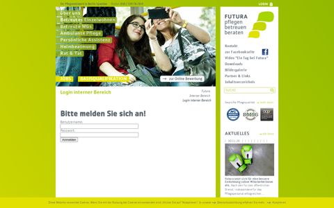 Login interner Bereich | Futura GmbH