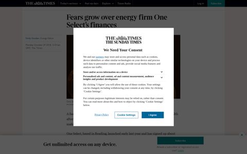 Fears grow over energy firm One Select's finances | Business ...