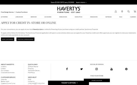 Havertys credit card