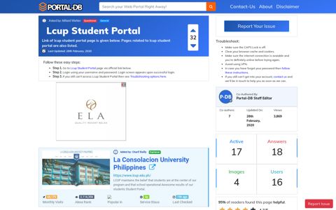 Lcup Student Portal