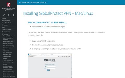 SSL VPN – Installing GlobalProtect VPN – Mac/Linux ...