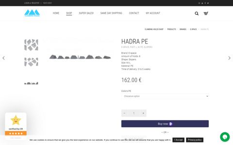 Buy Online Hadra PE - Climbing Holds Shop