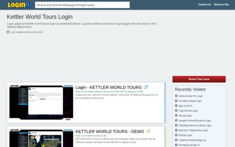 Kettler World Tours Login - Loginii.com