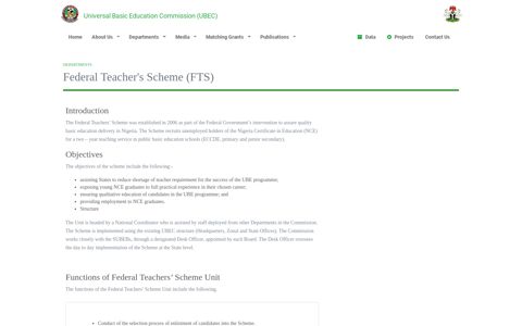 Federal Teachers Scheme - Universal Basic Education ...