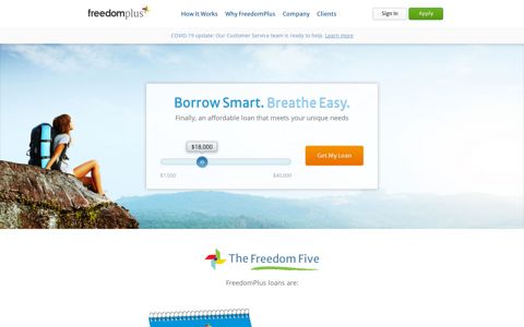 Affordable Personal Loans Up to $40,000 | FreedomPlus®