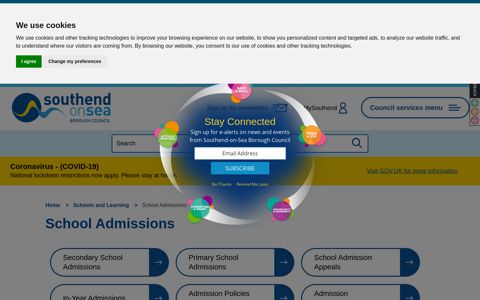 School Admissions – Southend-on-Sea Borough Council