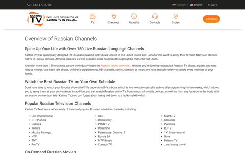 TV Guide for Russian TV channels Channel 1 ... - Kartina TV