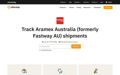 Aramex Australia (formerly Fastway AU) Tracking - AfterShip