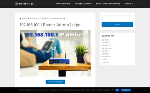 192.168.100.1 Router Admin Login, Default Username ...