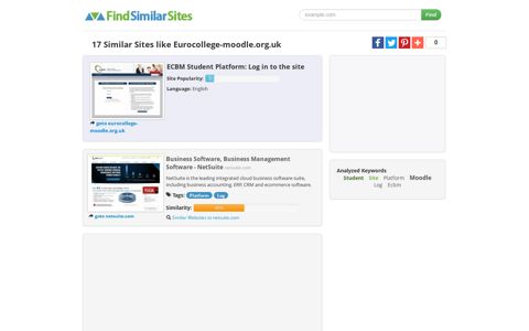Eurocollege-moodle Similar Sites - Find 17 Websites like ...