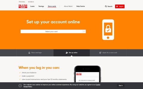 Set up your store card online | Ikano Bank