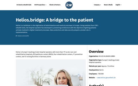Helios.bridge: A bridge to the patient - InterComponentWare AG