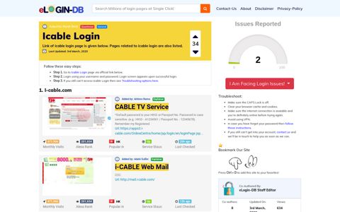 Icable Login - A database full of login pages from all over the ...