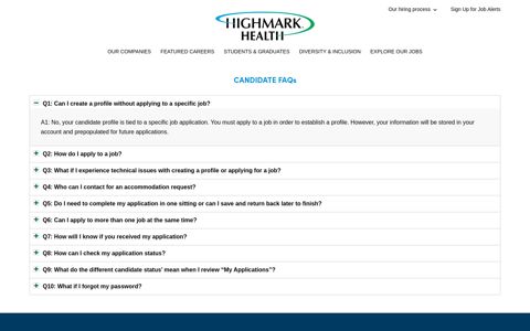 FAQs - Highmark Health
