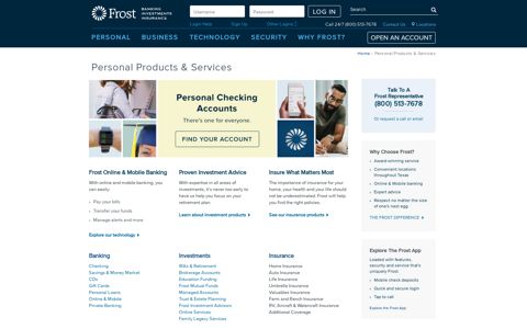 Personal Banking, Investments, & Insurance in ... - Frost Bank