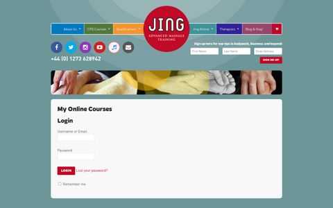 My Online Courses - Jing Advanced Massage Training