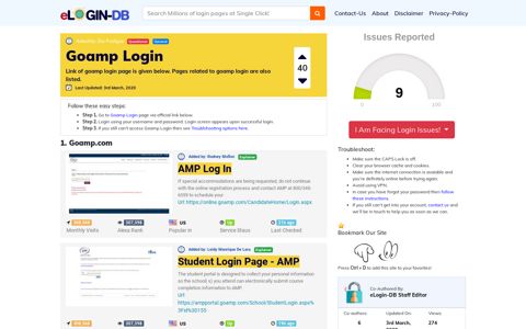 Goamp Login - A database full of login pages from all over the ...