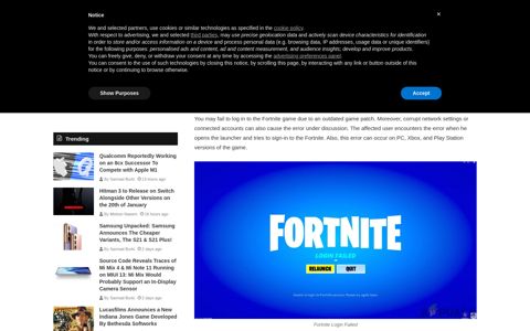 How to Fix Login Failed in Fortnite? - Appuals.com