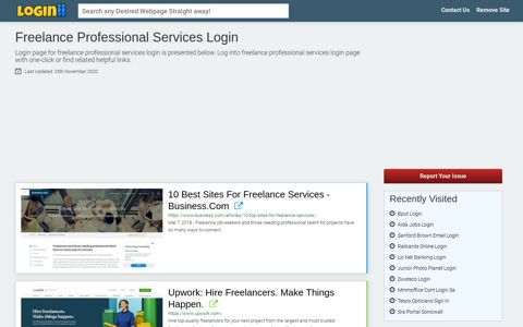 Freelance Professional Services Login - Loginii.com