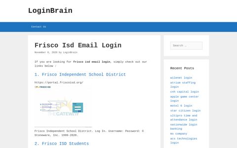 frisco isd email login - LoginBrain