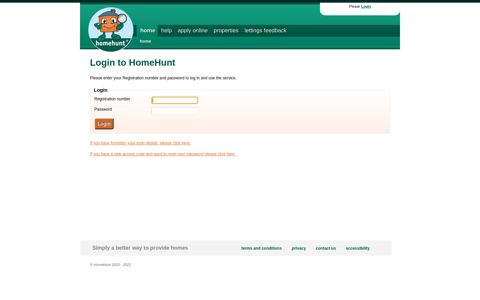 Login - HomeHunt