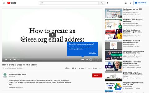 How to create an @ieee org email address - YouTube