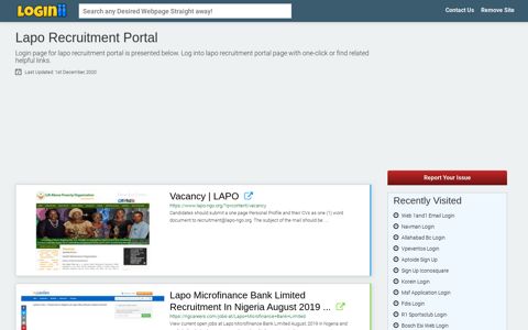 Lapo Recruitment Portal - Loginii.com