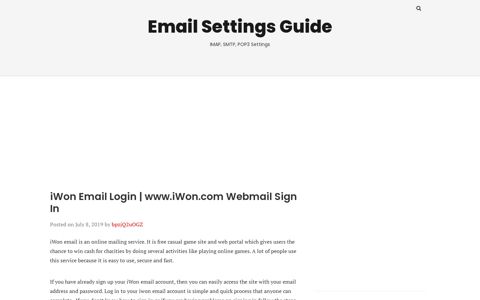 iWon Email Login | www.iWon.com Webmail Sign In - Email ...