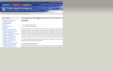 Emergency Management and the Incident Command System