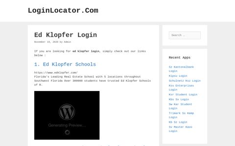 Ed Klopfer Login - LoginLocator.Com
