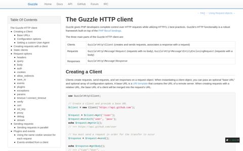 The Guzzle HTTP client — Guzzle documentation