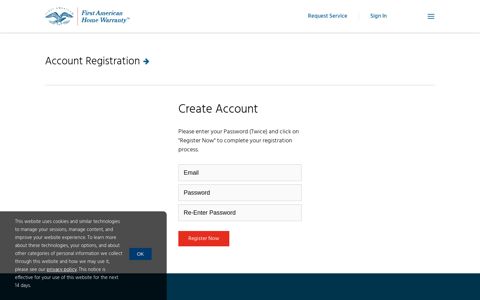 Account Registration - First American Home Warranty