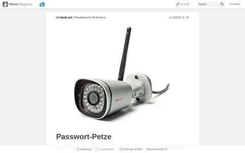 Passwort-Petze | c't | Heise Magazine