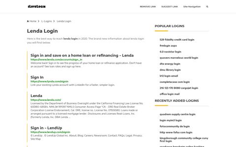 Lenda Login ❤️ One Click Access
