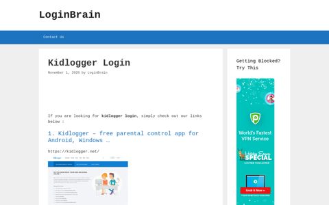 kidlogger login - LoginBrain