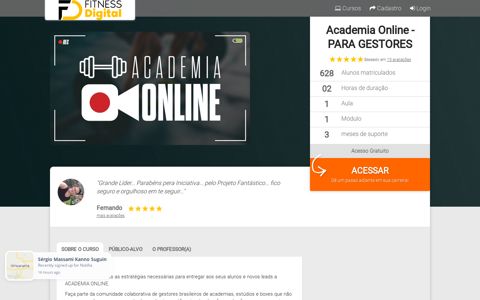 Academia Online - PARA GESTORES - Fitness Digital