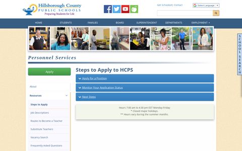 Steps to Apply to HCPS - Hillsborough County Public Schools