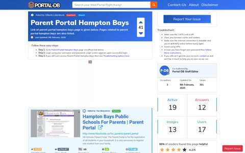 Parent Portal Hampton Bays