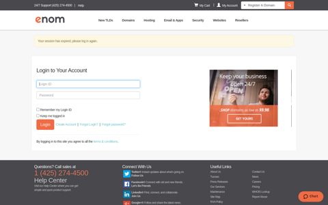 Login to Your Account - eNom