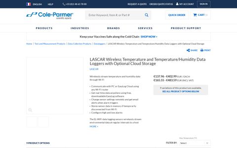 LASCAR Wireless Temperature and Temperature/Humidity ...