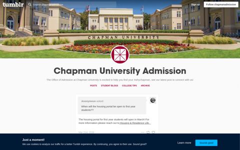 When will the housing portal be ... - Chapman University Admission