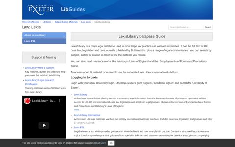 About LexisLibrary - Law: Lexis - LibGuides at University of ...