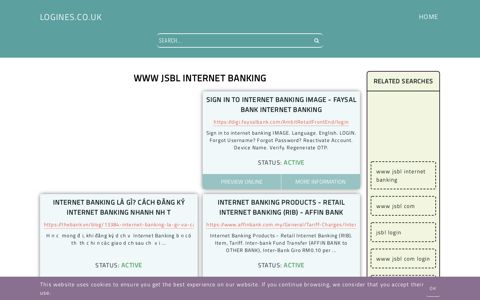 www jsbl internet banking - General Information about Login