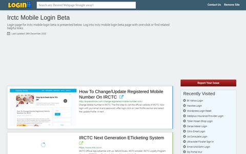 Irctc Mobile Login Beta - Loginii.com