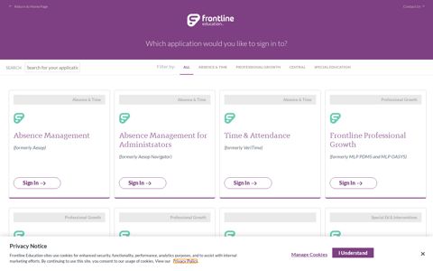 Sign in to your Frontline Education Application | Frontline ...