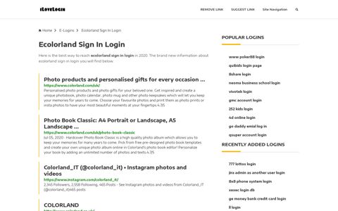 Ecolorland Sign In Login ❤️ One Click Access - iLoveLogin