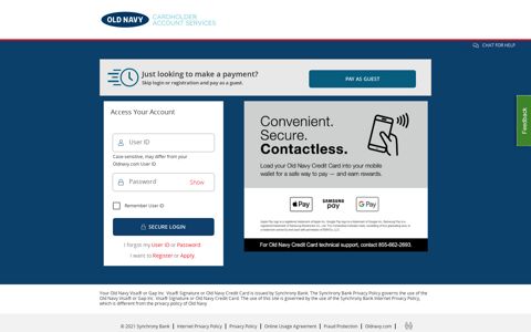 Old Navy -Login - Manage Your Old Navy Credit Card Account ...