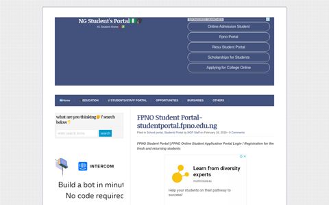 FPNO Student Portal-studentportal.fpno.edu.ng - NG Student's ...